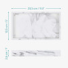 Navaris Διακοσμητικός Δίσκος από Πολυρεσίνη - Design Marble - White - 55578.02