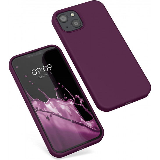 KW iPhone 13 Θήκη Σιλικόνης Rubberized TPU - Bordeaux Purple - 55878.187