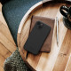 KW iPhone 13 Σκληρή Θήκη με Επένδυση Συνθετικού Δέρματος και Πλαίσιο Σιλικόνης - Design Jeans - Anthracite - 59025.01