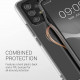 KW Samsung Galaxy A53 5G Σκληρή Θήκη με Πλαίσιο Σιλικόνης - Design Brushed Heart - Rose Gold - Διάφανη - 58800.04