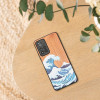 KW Xiaomi Redmi Note 11 Pro+ 5G Θήκη από Φυσικό Ξύλο - Design Japanese Wave - Blue / White / Brown - 58100.03