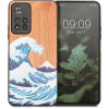 KW Xiaomi Redmi Note 11 Pro+ 5G Θήκη από Φυσικό Ξύλο - Design Japanese Wave - Blue / White / Brown - 58100.03