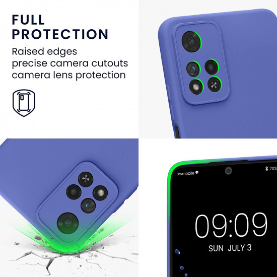 KW Xiaomi Redmi Note 11 Pro+ 5G Θήκη Σιλικόνης Rubberized TPU - Blue Purple - 58097.234