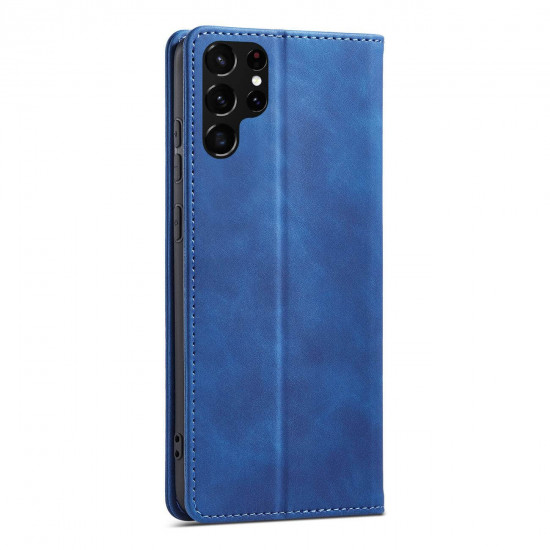 OEM Samsung Galaxy S22 Ultra Magnet Fancy Θήκη Βιβλίο Stand - Blue