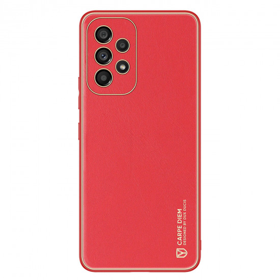 Dux Ducis Samsung Galaxy A53 5G Yolo Elegant Series Θήκη με Επένδυση Συνθετικού Δέρματος - Red