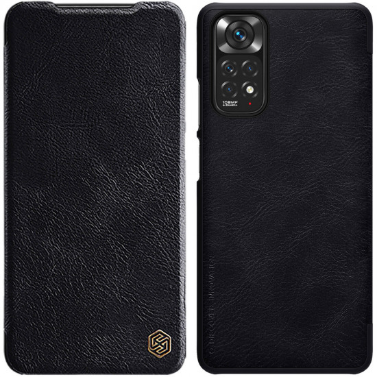 Nillkin Xiaomi Redmi Note 11 / Redmi Note 11S Qin Leather Flip Book Case Θήκη Βιβλίο - Black