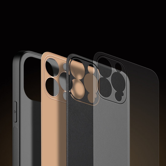 Dux Ducis Apple iPhone 13 Pro Yolo Elegant Series Θήκη με Επένδυση Συνθετικού Δέρματος - Black