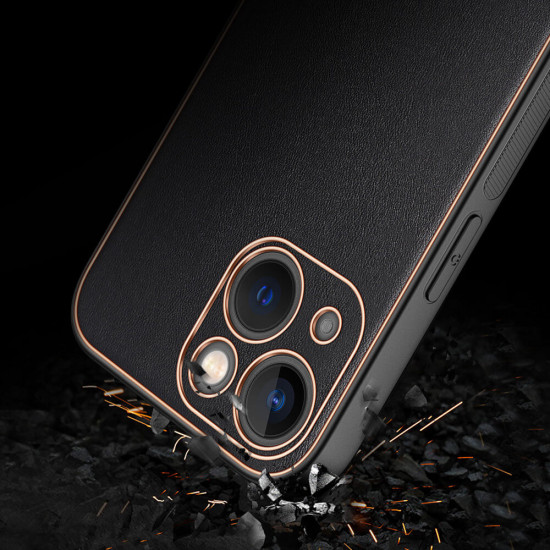 Dux Ducis Apple iPhone 13 Yolo Elegant Series Θήκη με Επένδυση Συνθετικού Δέρματος - Black