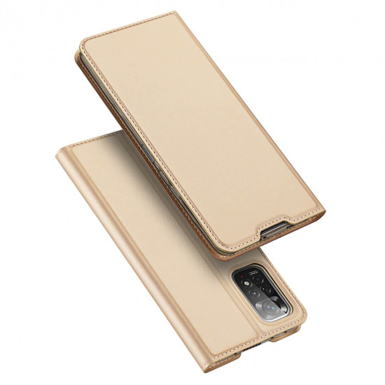Dux Ducis Xiaomi Redmi Note 11 Pro / 11 Pro 5G Flip Stand Case Θήκη Βιβλίο - Gold