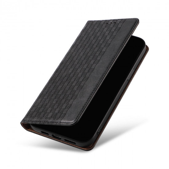 OEM iPhone 13 Pro Max Magnet Strap Θήκη Βιβλίο Stand - Black