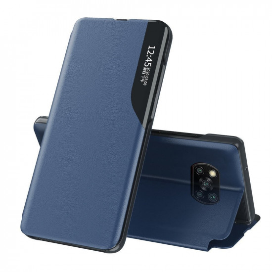 OEM Xiaomi Poco X3 NFC Eco Leather View Θήκη Βιβλίο - Blue