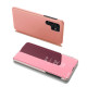 OEM Samsung Galaxy S22 Ultra Clear View Θήκη Βιβλίο - Pink