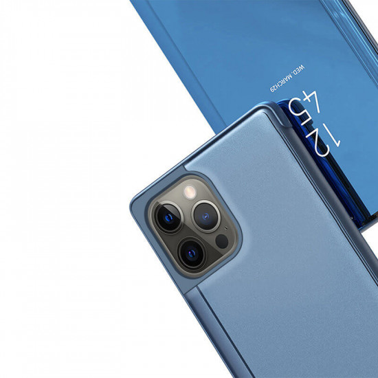 OEM iPhone 13 Pro Clear View Θήκη Βιβλίο - Blue