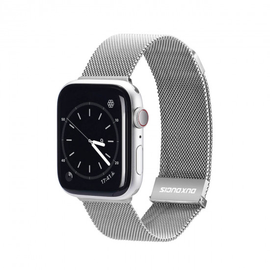 Dux Ducis Λουράκι Apple Watch 2 / 3 / 4 / 5 / 6 / 7 / 8 / 9 / SE - 38 / 40 / 41 mm Magnetic Strap Milanese Version Μαγνητικό από Ανοξείδωτο Ατσάλι - Silver