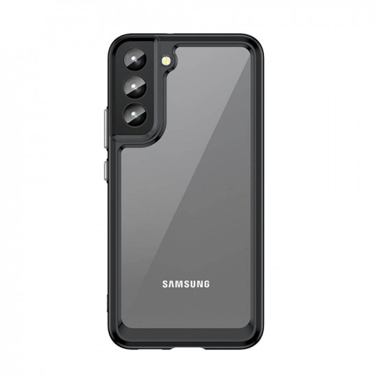 OEM Samsung Galaxy S22+ Outer Space Σκληρή Θήκη με Πλαίσιο Σιλικόνης - Black