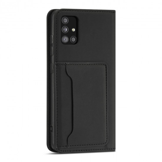 OEM Xiaomi Redmi Note 11 Pro / Note 11 Pro 5G Magnet Card Wallet Case Θήκη Πορτοφόλι Stand - Black