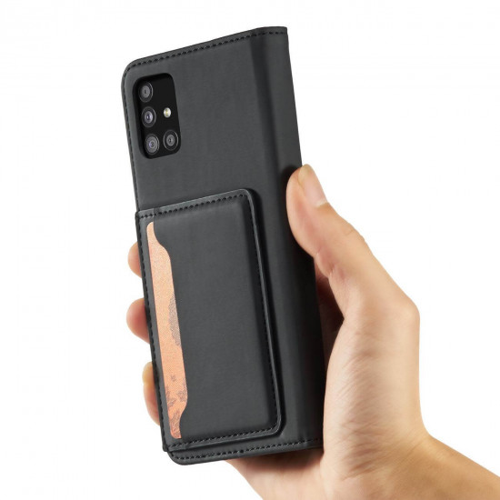 OEM Samsung Galaxy A52 / A52 5G / A52s 5G Magnet Card Wallet Case Θήκη Πορτοφόλι Stand - Black