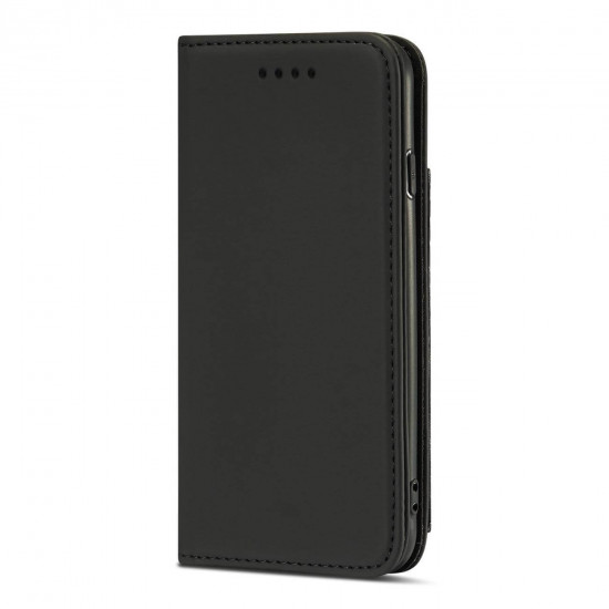 OEM iPhone SE 2022 / SE 2020 / 7 / 8 Magnet Card Wallet Case Θήκη Πορτοφόλι Stand - Black