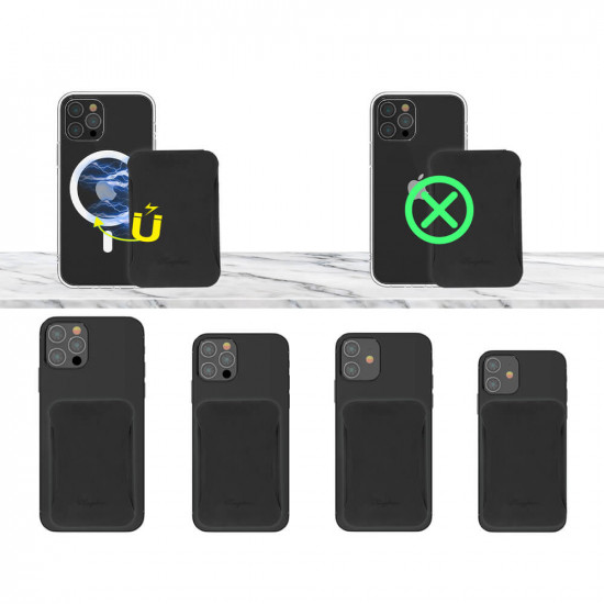 Kingxbar Magnetic Pocket - MagSafe Θήκη για Κάρτες και Stand Κινητού - Black