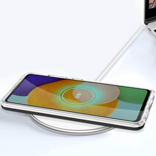 OEM Samsung Galaxy A53 5G Clear Hybrid Armor Σκληρή Θήκη με Πλαίσιο Σιλικόνης - Διάφανη / Black