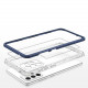 OEM Samsung Galaxy A53 5G Clear Hybrid Armor Σκληρή Θήκη με Πλαίσιο Σιλικόνης - Διάφανη / Blue