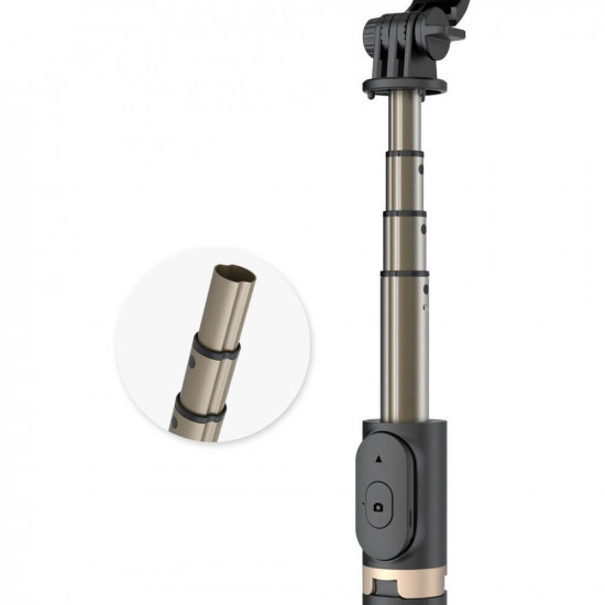 Wozinsky Tripod Selfie Stick - Τρίποδο Selfie Stick με Τηλεχειριστήριο Bluetooth - Black - WSSTK-01-BK