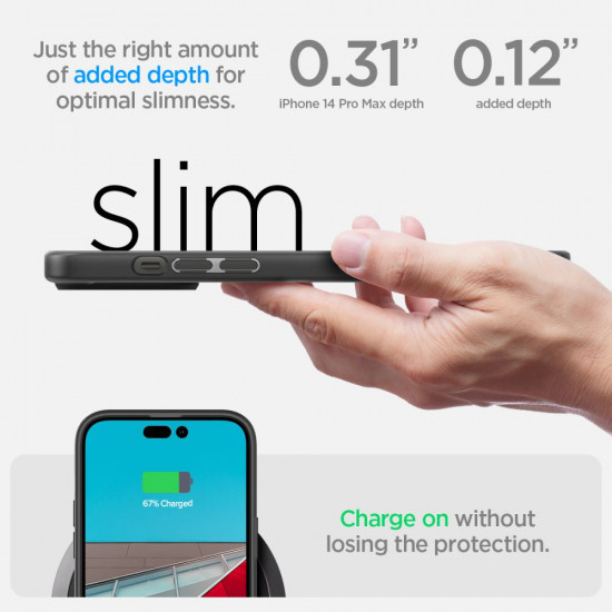 Spigen iPhone 14 Pro Max Ultra Hybrid Σκληρή Θήκη με Πλαίσιο Σιλικόνης - Matte Black