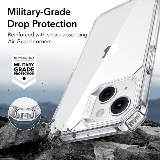 ESR iPhone 14 Plus / iPhone 15 Plus Air Armor Σκληρή Θήκη με Πλαίσιο Σιλικόνης - Διάφανη