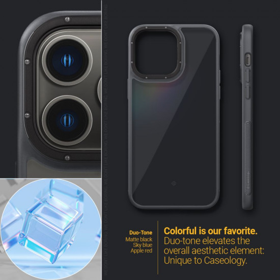 Caseology iPhone 14 Pro Max Skyfall Θήκη Σιλικόνης - Matte Black