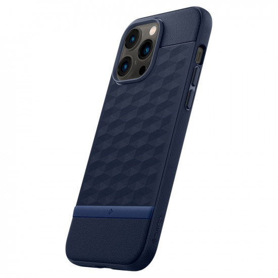 Caseology iPhone 14 Pro Parallax Mag Θήκη Σιλικόνης με Σκληρό Πλαίσιο και MagSafe - Midnight Blue