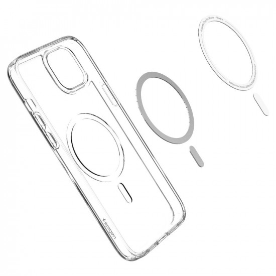 Spigen iPhone 14 Ultra Hybrid Mag Σκληρή Θήκη με Πλαίσιο Σιλικόνης Και MagSafe - White / Διάφανη