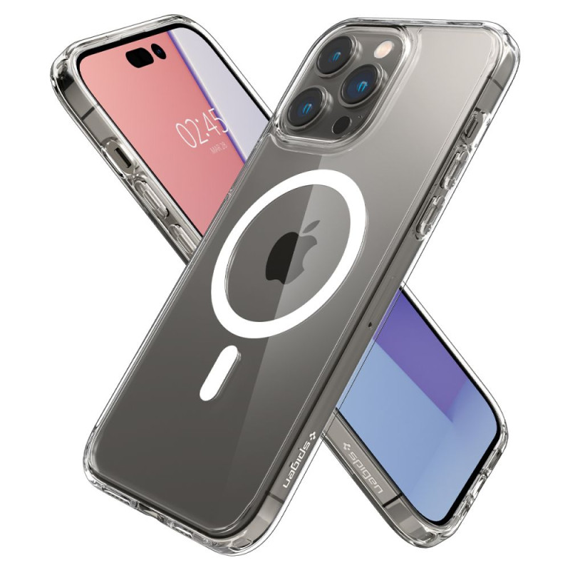 Spigen iPhone 14 Pro Max Ultra Hybrid Mag Σκληρή Θήκη με Πλαίσιο Σιλικόνης Και MagSafe - White / Διάφανη Spigen iPhone 14 Pro Max Ultra Hybrid Mag Σκληρή Θήκη με Πλαίσιο Σιλικόνης Και MagSafe - White / Διάφανη