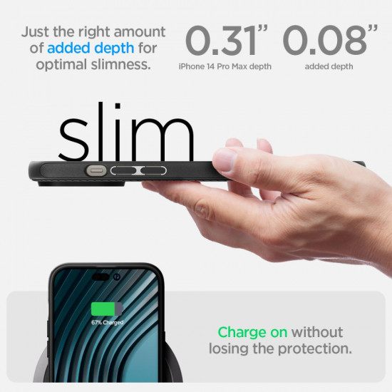 Spigen iPhone 14 Pro Max Mag Armor Σκληρή Θήκη Aramid Fiber με MagSafe - Matte Black