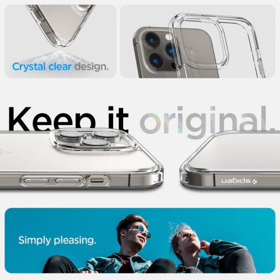 Spigen iPhone 14 Pro Ultra Hybrid Σκληρή Θήκη με Πλαίσιο Σιλικόνης - Crystal Clear