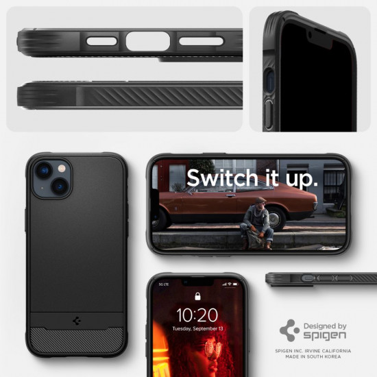 Spigen iPhone 14 Rugged Armor Mag Θήκη TPU με MagSafe - Matte Black