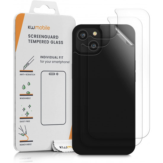 KW iPhone 14 Plus - Τρεις Μεμβράνες Προστασίας Back Cover - Διάφανες - 59222.5