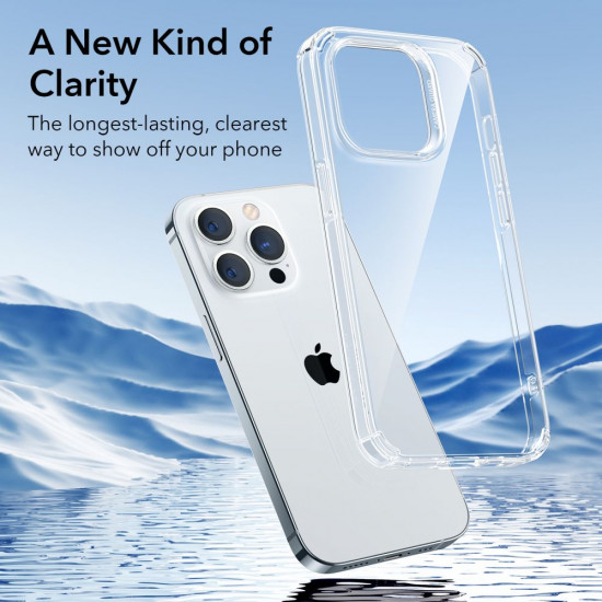 ESR iPhone 14 Pro Max Krystec Σκληρή Θήκη με Πλαίσιο Σιλικόνης - Διάφανη