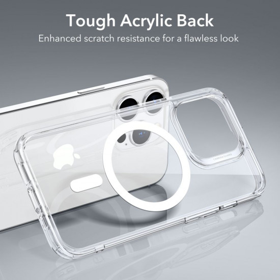 ESR iPhone 14 Pro Classic Hybrid Halolock Σκληρή Θήκη με Πλαίσιο Σιλικόνης και MagSafe - Διάφανη