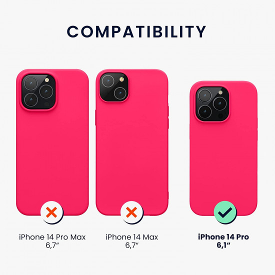 KW iPhone 14 Pro Θήκη Σιλικόνης TPU - Neon Pink - 59073.77