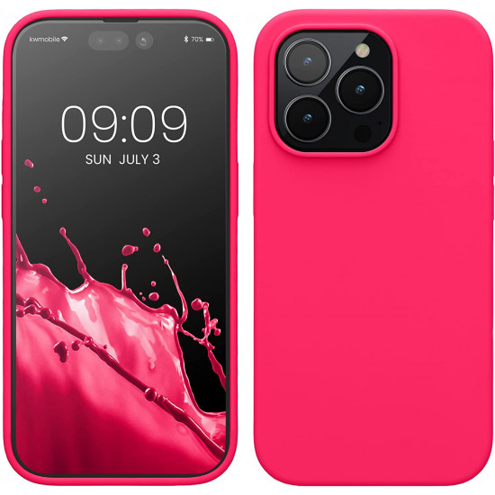 KW iPhone 14 Pro Θήκη Σιλικόνης TPU - Neon Pink - 59073.77