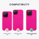 KW iPhone 14 Pro Max Θήκη Σιλικόνης Rubberized TPU - Neon Pink - 59074.77
