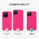 KW iPhone 14 Θήκη Σιλικόνης Rubberized TPU - Neon Pink - 59079.77