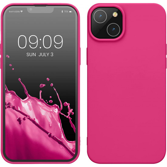 KW iPhone 14 Plus Λεπτή Θήκη Σιλικόνης TPU - Neon Pink - 59076.77