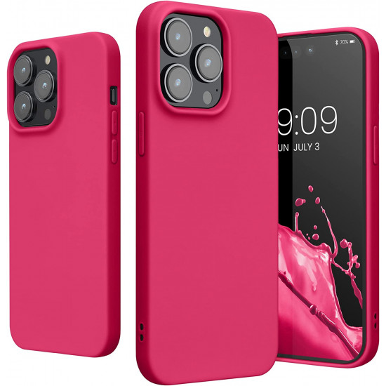KW iPhone 14 Pro Max Λεπτή Θήκη Σιλικόνης TPU - Neon Pink - 59078.77