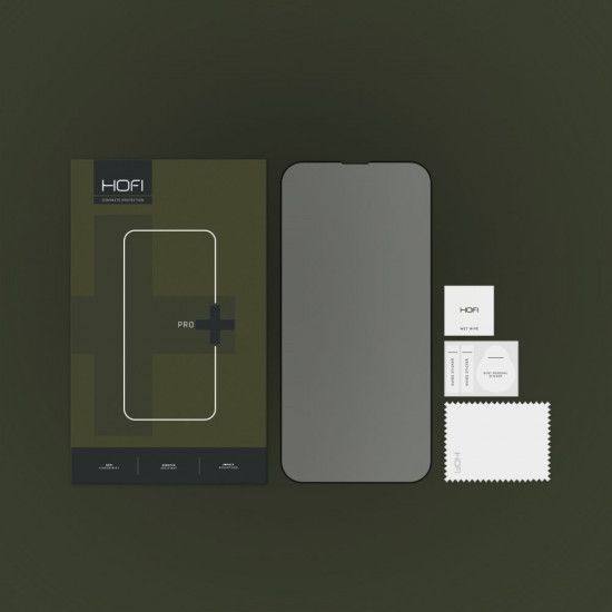 Hofi iPhone 13 Pro Max / iPhone 14 Plus / iPhone 15 Plus Glass + 0.3mm 2.5D 9H Full Screen Tempered Glass Αντιχαρακτικό Γυαλί Οθόνης - Black