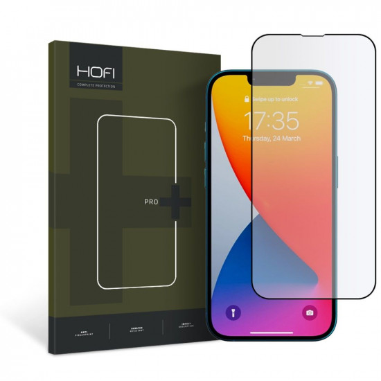 Hofi iPhone 13 Pro Max / iPhone 14 Plus / iPhone 15 Plus Glass + 0.3mm 2.5D 9H Full Screen Tempered Glass Αντιχαρακτικό Γυαλί Οθόνης - Black