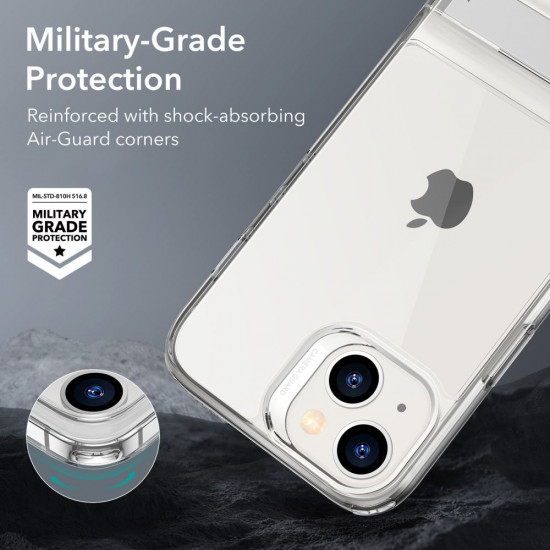 ESR iPhone 14 Air Shield Boost Θήκη Σιλικόνης με Stand - Διάφανη / Silver