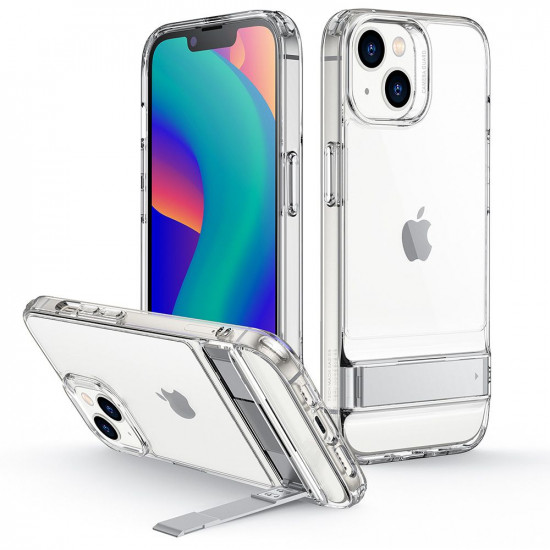 ESR iPhone 14 Air Shield Boost Θήκη Σιλικόνης με Stand - Διάφανη / Silver