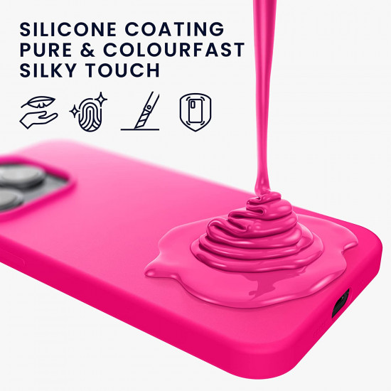 KW iPhone 14 Plus Θήκη Σιλικόνης Rubberized TPU - Neon Pink - 59080.77