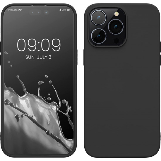 KW iPhone 14 Pro Max Θήκη Σιλικόνης Rubberized TPU - Black Matte - 59082.47
